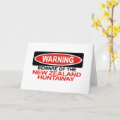 ニュージーランドハンタウェイに注意 カード (黄色い花)