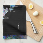 ニュージーランドパウアマップティータオル キッチンタオル (四つ折り)