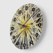 ニュージーランドビーチドゥングラススピニフェックスカスタム写真 ラージ壁時計 (傾斜)