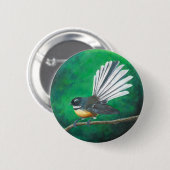 ニュージーランドファンテールバード（ピワカワ） – バッジ (正面&裏面)