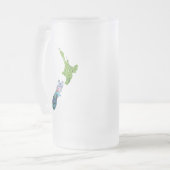 ニュージーランドファーンキウィパウアガラス フロストグラスビールジョッキ (正面左)