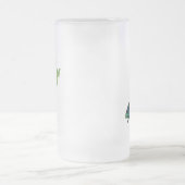 ニュージーランドファーンキウィパウアガラス フロストグラスビールジョッキ (中央)