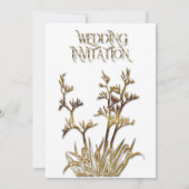ニュージーランドフラックスフラワー結婚式招待状 招待状 (裏面)