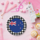 ニュージーランドプレート、バッファロー・プレイド、ニュージーランド国旗 ペーパープレート (パーティー)