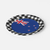 ニュージーランドプレート、バッファロー・プレイド、ニュージーランド国旗 ペーパープレート (アングル)
