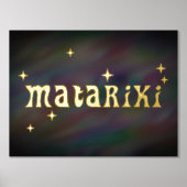 ニュージーランドマオリ語 – マタリキスターズ1a 箔ポスター (正面)