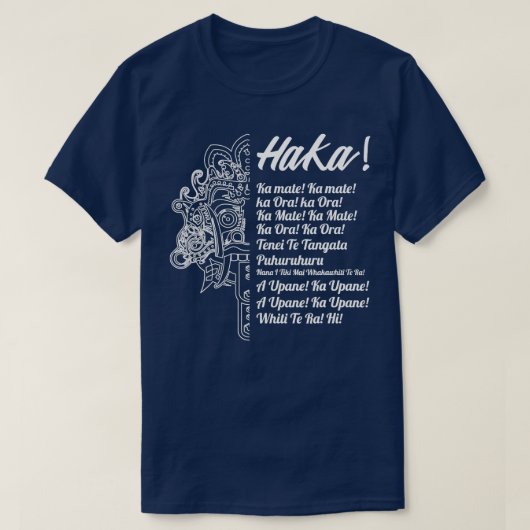 ニュージーランドマオリ・ハッカKa Mateラグビー Tシャツ (デザイン正面)