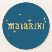 ニュージーランドマオリ – マタリキスターズ1 ラウンドペーパーコースター (正面)