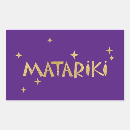 ニュージーランドマオリ – マタリキスターズ2 長方形シール (正面)