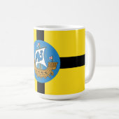 ニュージーランドマグネット、ウェリントン市のFラグ コーヒーマグカップ (正面右)