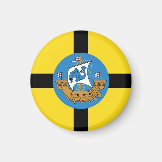 ニュージーランドマグネット、ウェリントン市のFラグ マグネット (正面)