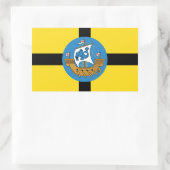 ニュージーランドマグネット、ウェリントン市のFラグ 長方形シール (バッグ)