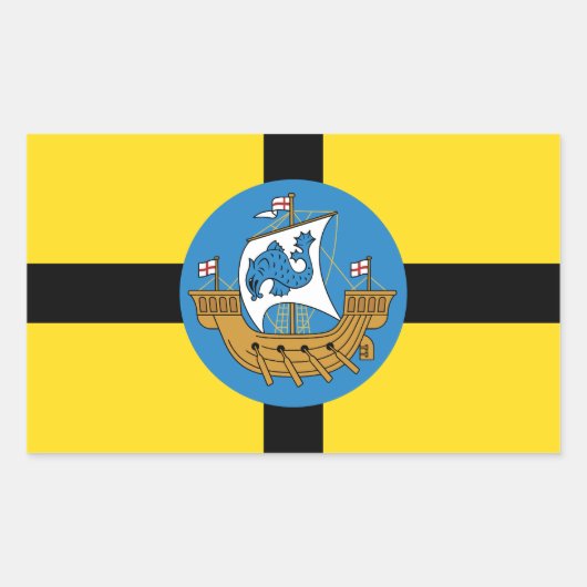 ニュージーランドマグネット、ウェリントン市のFラグ 長方形シール (正面)