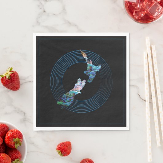 ニュージーランドマップリングや輪ポーアナプキン スタンダードランチョンナプキン (インサイチュ)