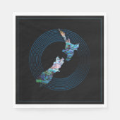 ニュージーランドマップリングや輪ポーアナプキン スタンダードランチョンナプキン (正面)