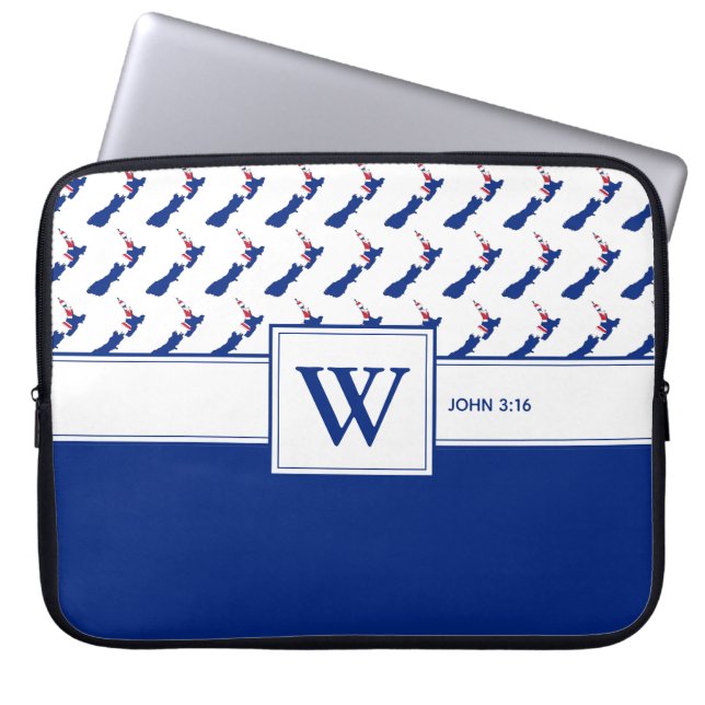 ニュージーランドモノグラム ラップトップスリーブ (正面)