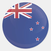 ニュージーランドラウンドアイコン国旗 ラウンドシール (正面)
