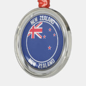 ニュージーランドラウンドエンブレム メタルオーナメント (左)