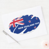 ニュージーランドラグビーシール 楕円形シール (封筒)