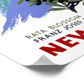 ニュージーランドラタブロッサムヴィンテージ旅行ポスター ポスター (角)