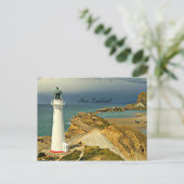 ニュージーランドランドスケープウィズライトハウス ポストカード (スタンド正面)
