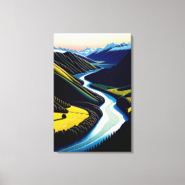 ニュージーランドリバーバレー – Canvas Print キャンバスプリント
