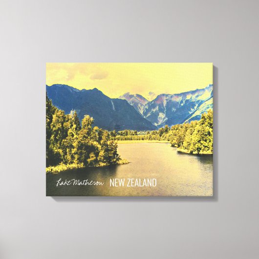ニュージーランドレイクマセソンサウスアイランド キャンバスプリント (正面)