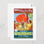ニュージーランドワイラケイヴィンテージ旅行ポスター ポストカード (正面/裏面)