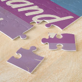 ニュージーランドヴィンテージレインボー旅行ポスター ジグソーパズル (側面)