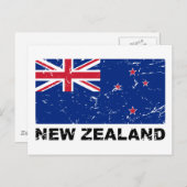 ニュージーランドヴィンテージ国旗 ポストカード (正面/裏面)