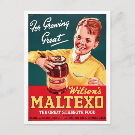 ニュージーランドヴィンテージ広告のポスター ポストカード (正面)