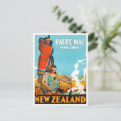 ニュージーランドヴィンテージ旅行へようこそ ポストカード (スタンド正面)