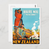ニュージーランドヴィンテージ旅行へようこそ ポストカード (正面/裏面)
