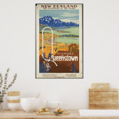 ニュージーランドヴィンテージ旅行ポスター広告レトロプリント ポスター (キッチン)