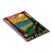 ニュージーランドヴィンテージ旅行ポスター ノートブック (右側)