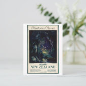 ニュージーランドヴィンテージ旅行ポスター ポストカード (スタンド正面)