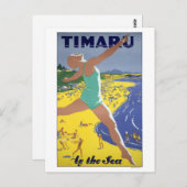 ニュージーランドヴィンテージ旅行ポスター ポストカード (正面/裏面)