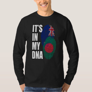 ニュージーランド人とバングラデシュ人のミックスDNAフラッグヘリテージ Tシャツ