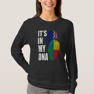 ニュージーランド人とベナン人のミックスDNAフラッグヘリテージ Tシャツ