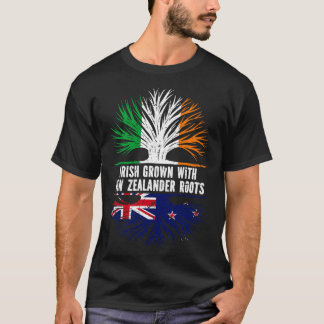 ニュージーランド人ルーツのアイルランド国旗で栽培されたアイルランド Tシャツ