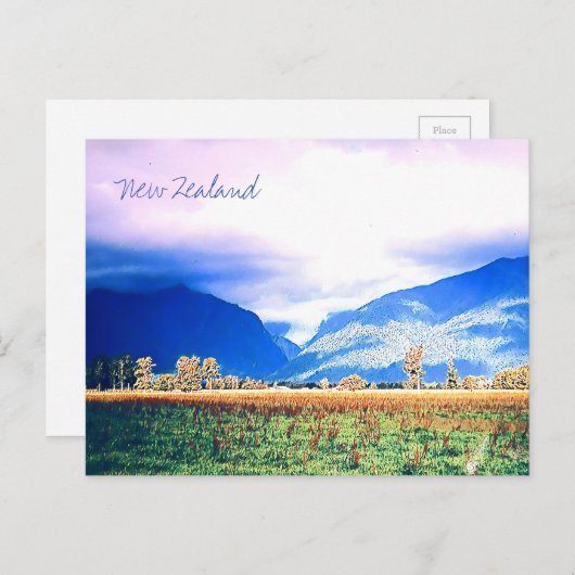 ニュージーランド写真キツネ氷河 ポストカード (正面/裏面)