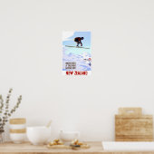 ニュージーランド冬季スポーツヴィンテージ旅行ポスター ポスター (キッチン)