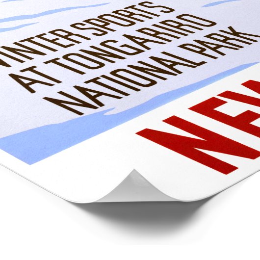 ニュージーランド冬季スポーツヴィンテージ旅行ポスター ポスター (角)