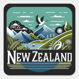 ニュージーランド南太平洋 スクエアシール