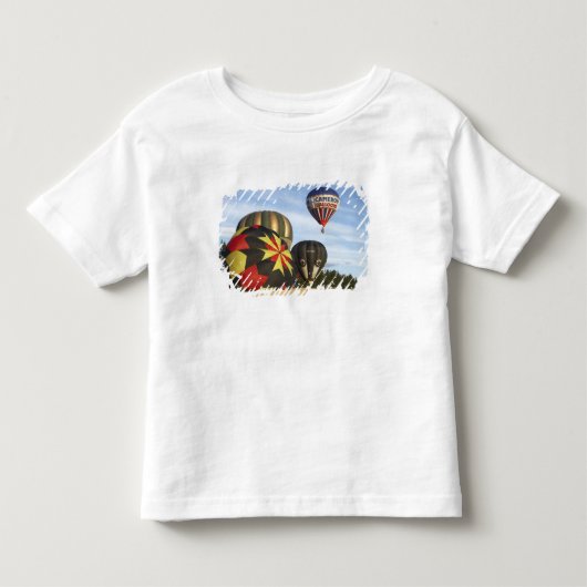 ニュージーランド南島ワナカ近郊の熱気球 トドラーTシャツ (正面)