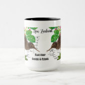 ニュージーランド原産の鳥のマグカップ マグカップ (中央)