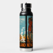 ニュージーランド名前をカスタムする ウォーターボトル (右面)