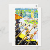 ニュージーランド和友ヴィンテージ旅行ポスター復元 ポストカード (正面/裏面)