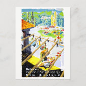 ニュージーランド和友ヴィンテージ旅行ポスター復元 ポストカード (正面)