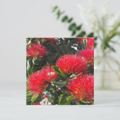 ニュージーランド咲くポフツカワのクリスマスカード (スタンド正面)
